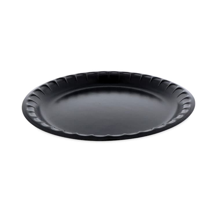 PACTIV EVERGREEN CORPORATION Placesetter Deluxe Laminated Foam Dinnerware, Plate, 10.25" dia, Black, 540/Carton (PCT0TKB0010000Y)