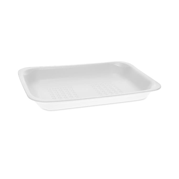 PACTIV EVERGREEN CORPORATION Meat Tray, #2, 8.4 x 5.9 x 1.2, White, Foam, 500/Carton (PCT51P102FS)