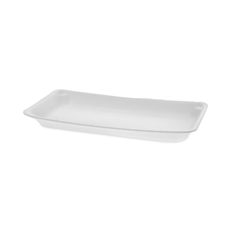 PACTIV EVERGREEN CORPORATION Supermarket Tray, #10P, 10.75 x 5.5 x 1.2, White, Foam, 400/Carton (PCT51P110P) thumbnail 2