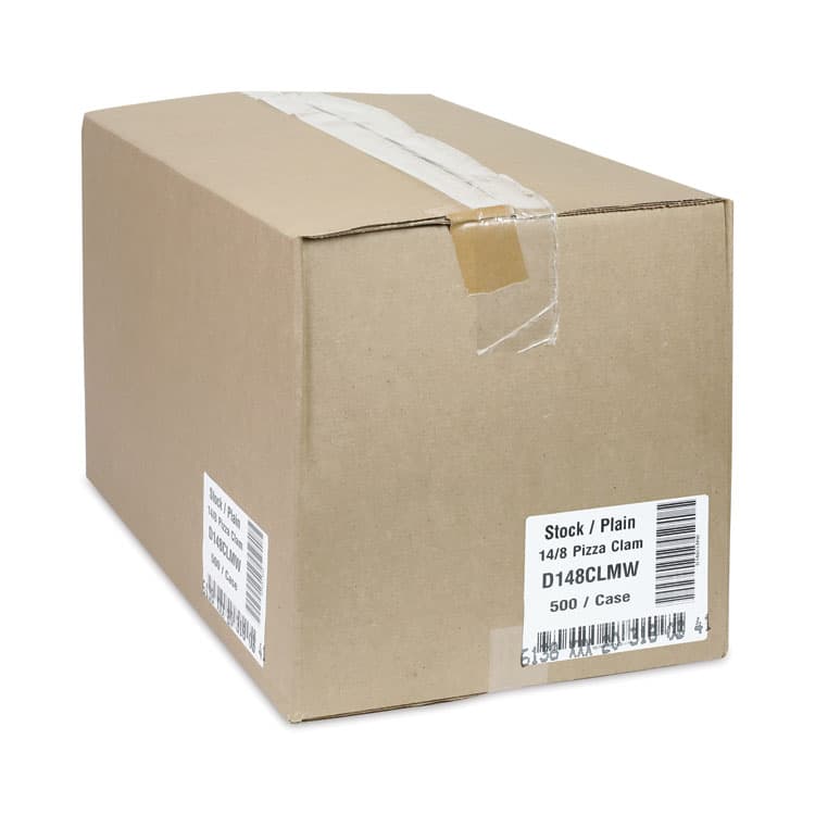 PACTIV EVERGREEN CORPORATION Paperboard Hinged Container, Pizza Box, 8.26 x 6.56 x 1.5, White, Paper, 500/Carton (PCTD148CLMW) thumbnail 3