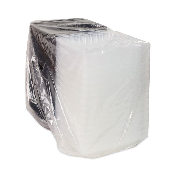 PACTIV EVERGREEN CORPORATION EarthChoice Vented Dual Color Microwavable Hinged Lid Container, 66 oz, 10.5 x 9.5 x 3.1, Black/Clear, Plastic, 132/Carton (PCTDC109100B000) thumbnail 4