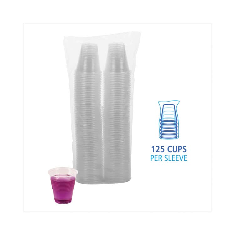 BOARDWALK Translucent Plastic Cold Cups, 3 oz, 125/Pack (BWKTRANSCUP3PK) thumbnail 4