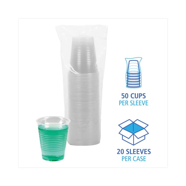 BOARDWALK Translucent Plastic Cold Cups, 12 oz, 50/Sleeve, 20 Sleeves/Carton (BWKTRANSCUP12CT) thumbnail 4