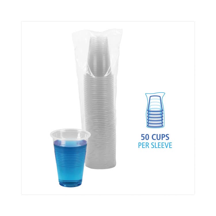 BOARDWALK Translucent Plastic Cold Cups, 16 oz, 50/Pack (BWKTRANSCUP16PK) thumbnail 4