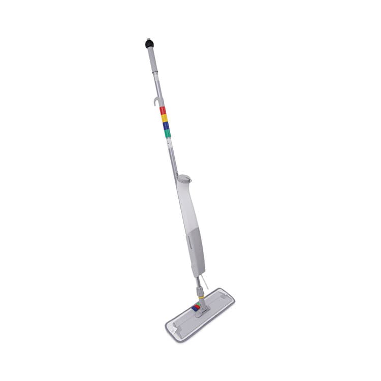 BOARDWALK Bucketless Microfiber Mop System, 5 x 18 Blue Microfiber Head, 59" Gray Aluminum/Polypropylene Handle (BWKBWMS16MFM)