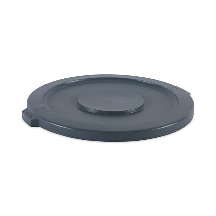 BOARDWALK Lids for 32 gal Waste Receptacle, Flat-Top, Round, Plastic, Gray (BWK32GLWRLIDG)