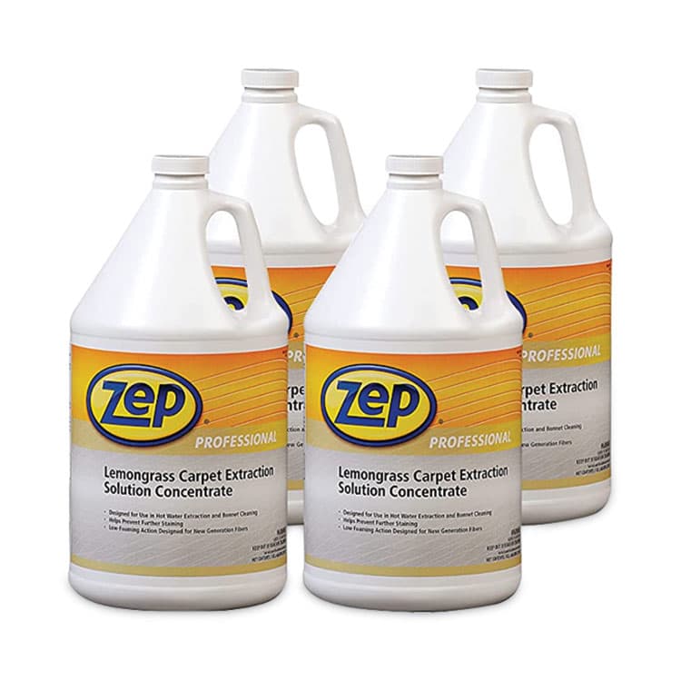 ZEP . Carpet Extraction Cleaner, Lemongrass, 1 gal Bottle, 4/Carton (ZPP1041398)