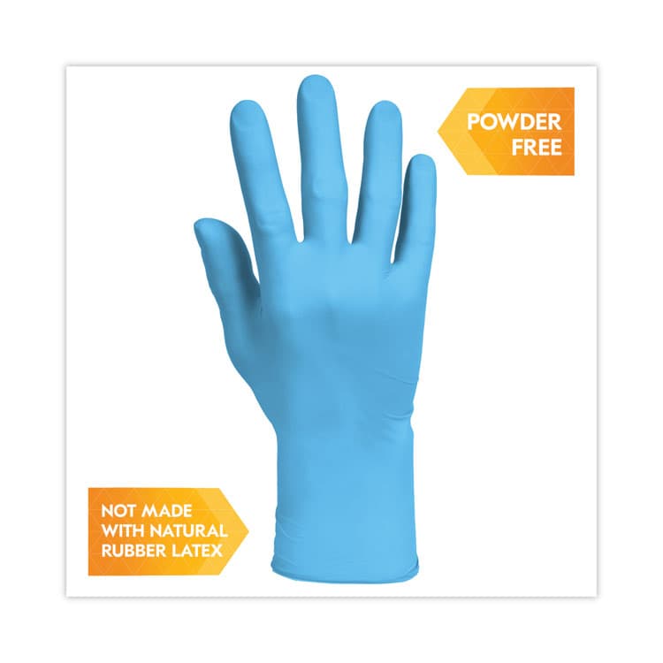 KIMBERLY CLARK G10 Comfort Plus Blue Nitrile Gloves, Powder-Free, Medium, 4 mil Thick, 9.5" Long, Light Blue, 100/Box, 10 Boxes/Carton (ANS54187CT) thumbnail 3
