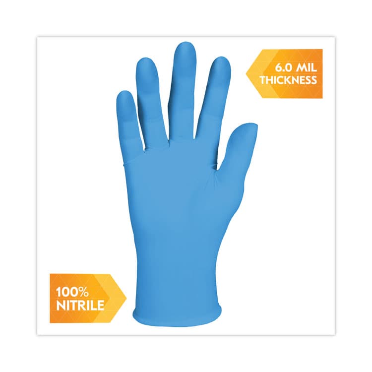 KIMBERLY CLARK G10 2PRO Nitrile Gloves, Powder-Free, X-Large, 6 mil Thick, 9.5" Long, Blue, 90/Box, 10 Boxes/Carton (ANS54424CT) thumbnail 2