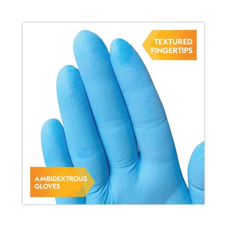KIMBERLY CLARK G10 Comfort Plus Blue Nitrile Gloves, Powder-Free, Small, 4 mil Thick, 9.5" Long, Light Blue, 100/Box, 10 Boxes/Carton (ANS54186CT) thumbnail 3