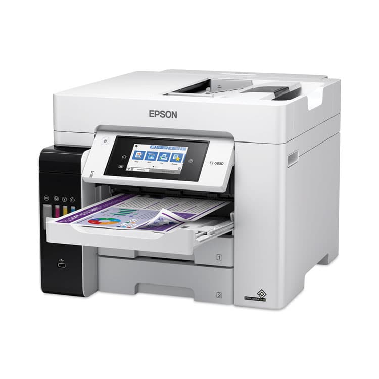 EPSON AMERICA, . EcoTank Pro ET-5850 All-in-One Supertank Printer, Copy/Fax/Print/Scan (EPSC11CJ29201C) thumbnail 2