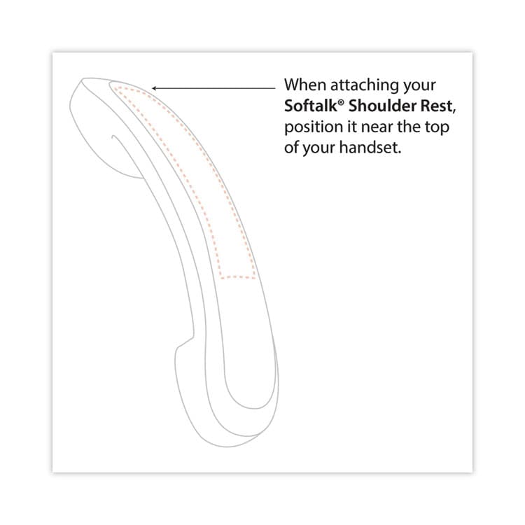 SOFTALK LLC Standard Telephone Shoulder Rest, 2.63 x 7.5 x 2.25, Ivory (SOF105M) thumbnail 2