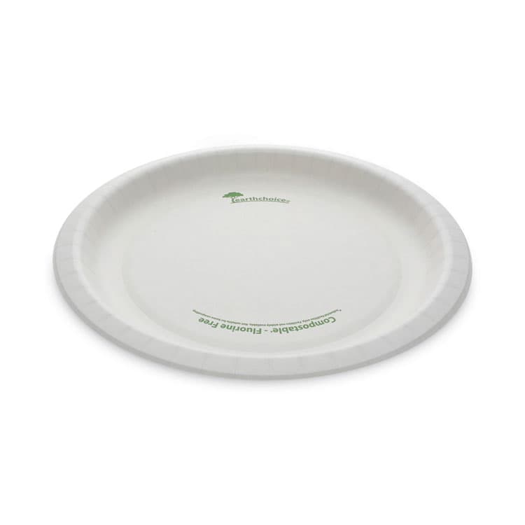 PACTIV EVERGREEN CORPORATION EarthChoice Pressware Compostable Dinnerware, Plate, Paper, 10" dia, White, 300/Carton (PCTPSP10EC)