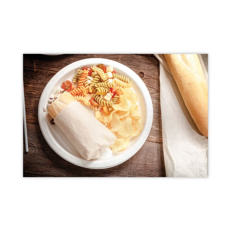 PACTIV EVERGREEN CORPORATION EarthChoice Pressware Compostable Dinnerware, Plate, Paper, 10" dia, White, 300/Carton (PCTPSP10EC) thumbnail 3