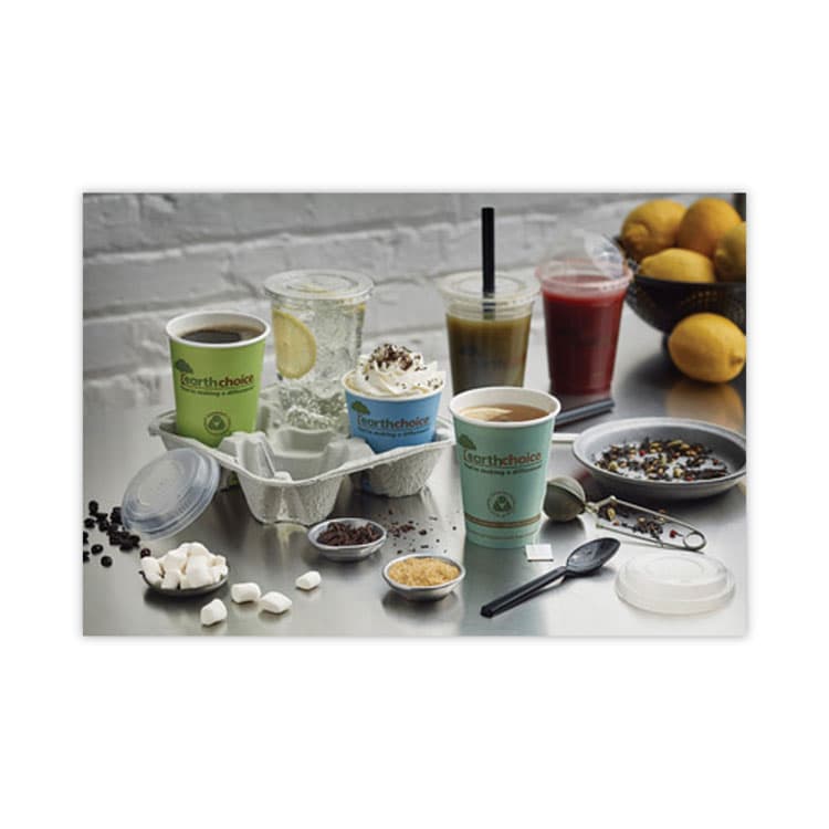 PACTIV EVERGREEN CORPORATION EarthChoice Compostable Paper Cup, 12 oz, Teal, 1,000/Carton (PCTDPHC12EC) thumbnail 4