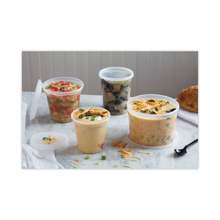 PACTIV EVERGREEN CORPORATION Newspring DELItainer Microwavable Container, 64 oz, 6.25 x 6.25 x 4.5, Natural, Plastic, 120/Carton (PCTL6064) thumbnail 3