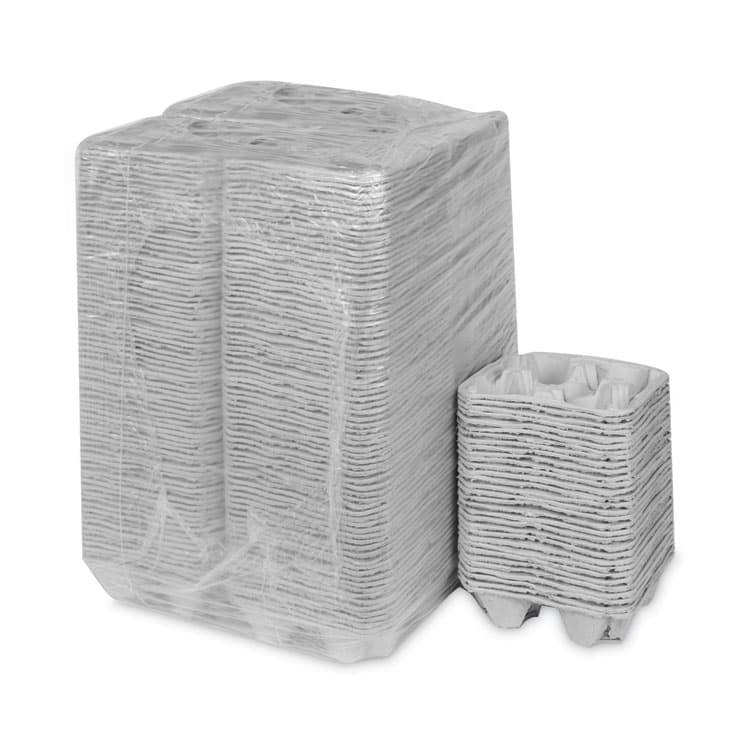 PACTIV EVERGREEN CORPORATION EarthChoice Carry-Safe Beverage Carrier, 8 oz to 32 oz, Four Cups + Food Tray, Natural, 300/Carton (PCTM510032) thumbnail 4