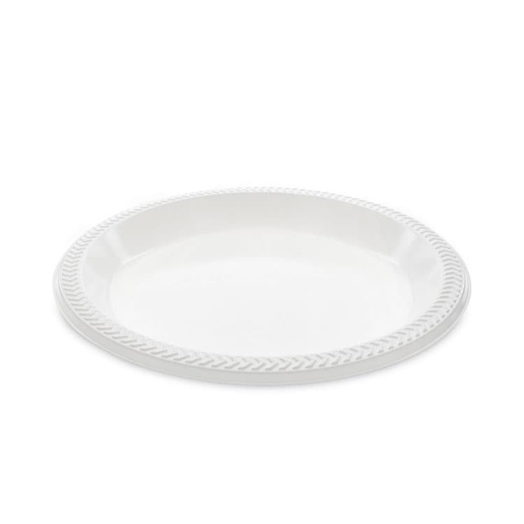 PACTIV EVERGREEN CORPORATION Meadoware Impact Plastic Dinnerware, Plate, 10.25" dia, White, 500/Carton (PCTMI10)