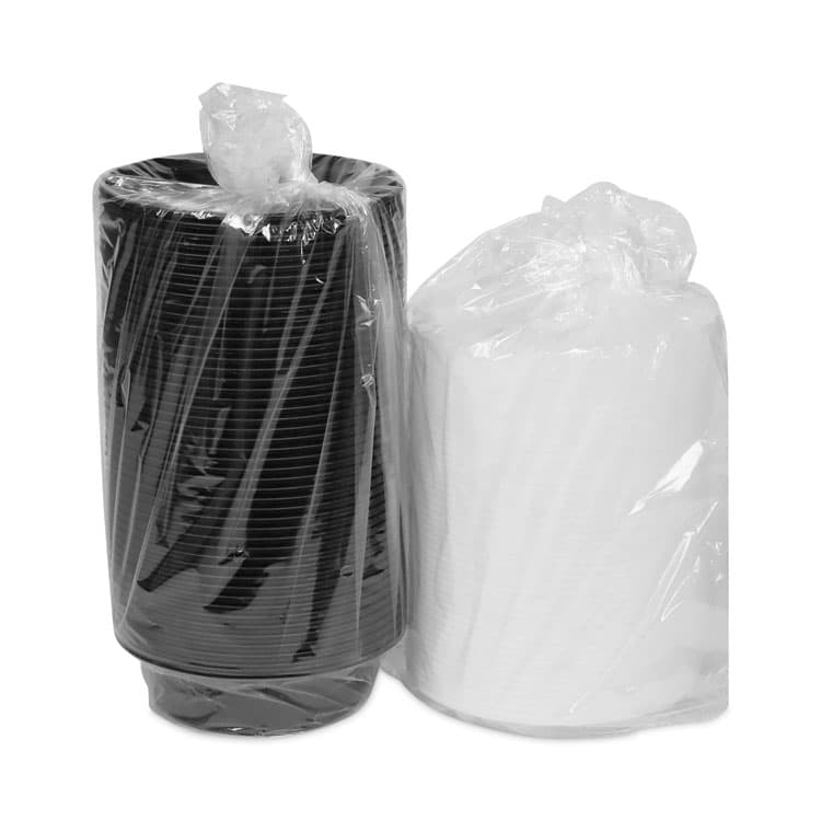 PACTIV EVERGREEN CORPORATION Newspring VERSAtainer Microwavable Containers, 16 oz, 6" Diameter, Black/Clear, Plastic, 150/Carton (PCTNC718B) thumbnail 3