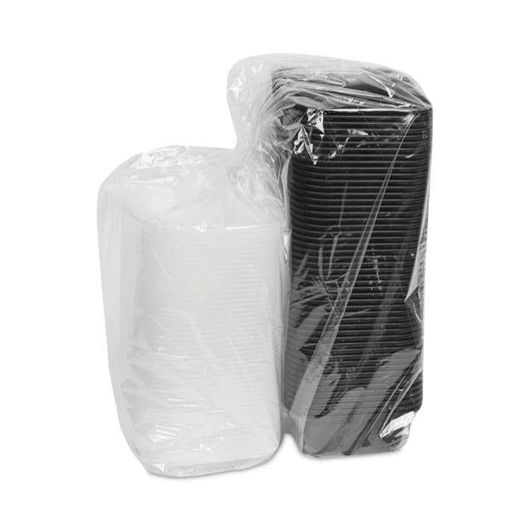 PACTIV EVERGREEN CORPORATION Newspring VERSAtainer Microwavable Containers, 12 oz, 5.8 x 4.6 x 2.3, Black/Clear, Plastic, 150/Carton (PCTNC818B) thumbnail 3