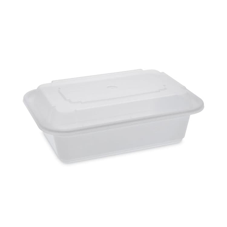 PACTIV EVERGREEN CORPORATION Newspring VERSAtainer Microwavable Containers, 24 oz, 7.4 x 5 x 2.5, White/Clear, Plastic, 150/Carton (PCTNC838)