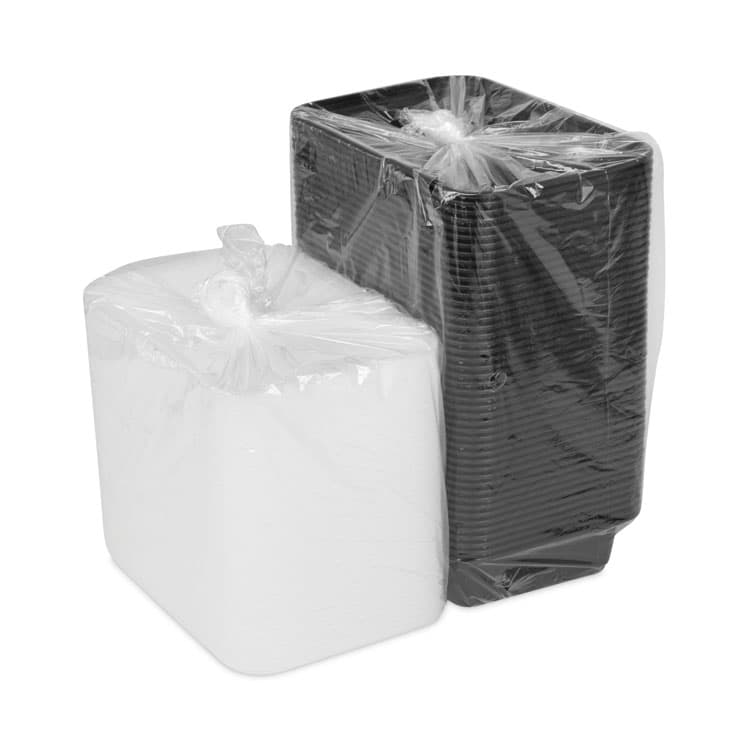 PACTIV EVERGREEN CORPORATION Newspring VERSAtainer Microwavable Containers, 38 oz, 8.8 x 6 x 2.5, Black/Clear, Plastic, 150/Carton (PCTNC888B) thumbnail 3