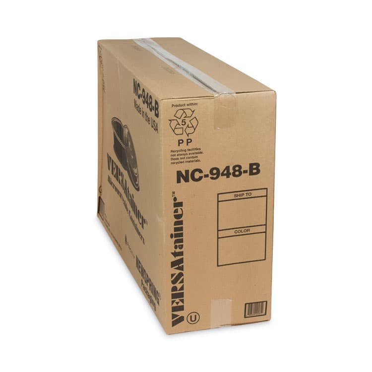 PACTIV EVERGREEN CORPORATION Newspring VERSAtainer Microwavable Containers, Vented Lid, 48 oz, 9" Diameter x 2.4"h, Black/Clear, Plastic, 150/Carton (PCTNC948B) thumbnail 2