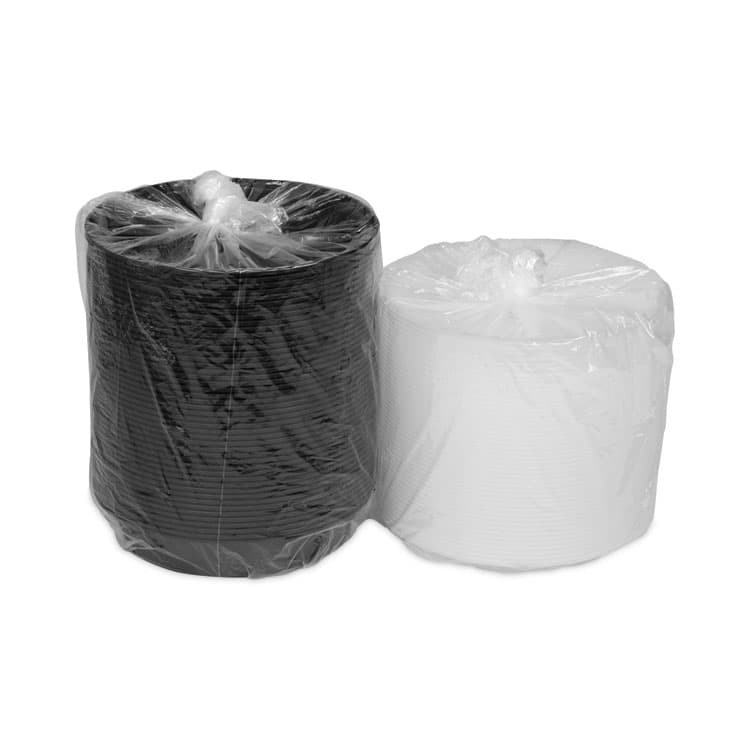 PACTIV EVERGREEN CORPORATION Newspring VERSAtainer Microwavable Containers, Vented Lid, 48 oz, 9" Diameter x 2.4"h, Black/Clear, Plastic, 150/Carton (PCTNC948B) thumbnail 4