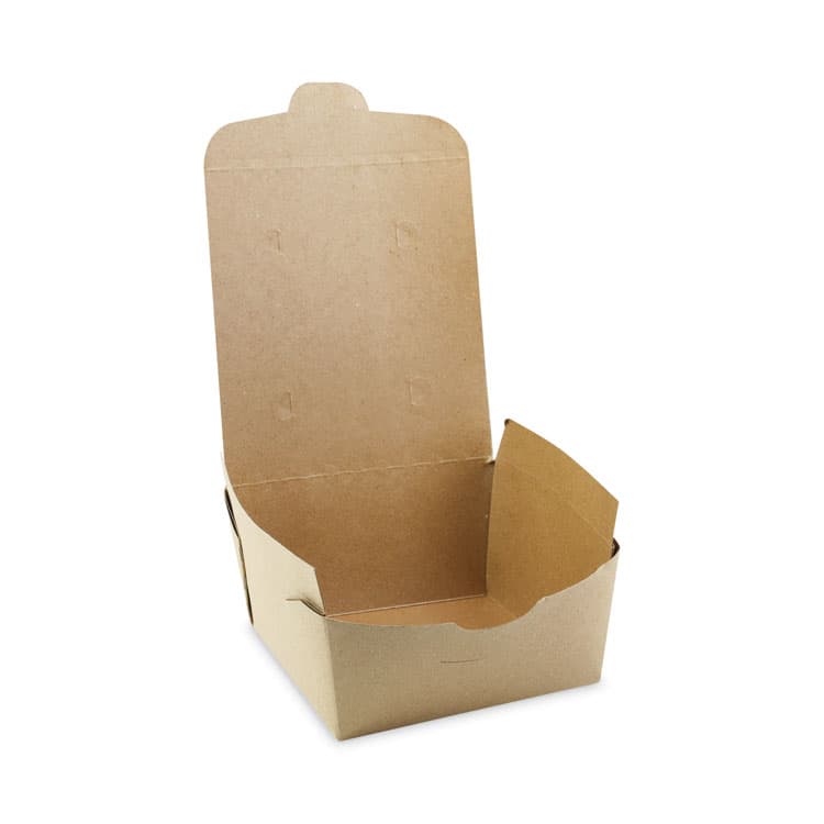 PACTIV EVERGREEN CORPORATION EarthChoice OneBox Paper Box, 37 oz, 4.5 x 4.5 x 2.5, Brown, 312/Carton (PCTNOB01KEC) thumbnail 2