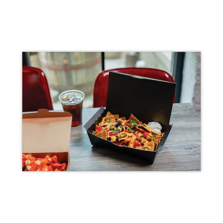 PACTIV EVERGREEN CORPORATION EarthChoice OneBox Paper Box, 55 oz, 9 x 4.85 x 2, Black, 100/Carton (PCTNOB02B) thumbnail 4