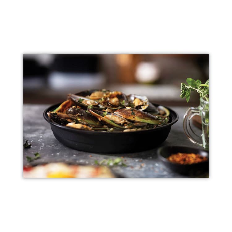 PACTIV EVERGREEN CORPORATION EarthChoice Versa2Go Microwaveable Container, 46 oz, 9 x 9 x 1.7, Black/Clear, Plastic, 150/Carton (PCTNV2GRN469B) thumbnail 2