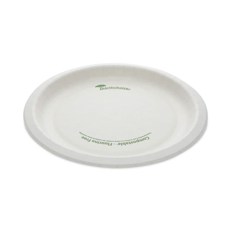 PACTIV EVERGREEN CORPORATION EarthChoice Pressware Compostable Dinnerware, Plate, Paper, 9" dia, White, 450/Carton (PCTPSP09EC)