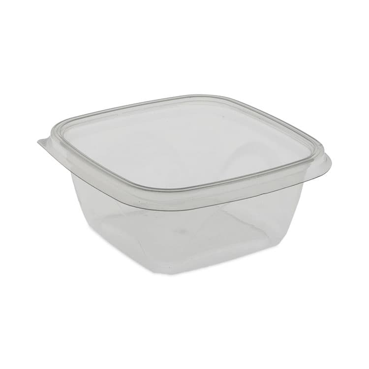 PACTIV EVERGREEN CORPORATION EarthChoice Square Recycled Bowl, 16 oz, 5 x 5 x 1.75, Clear, Plastic, 504/Carton (PCTSAC0516)