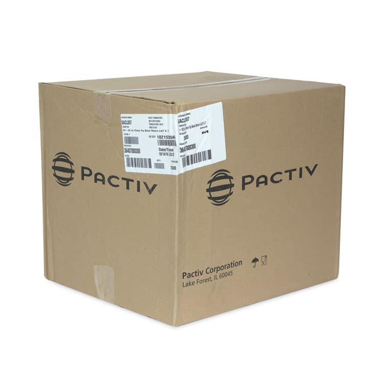 PACTIV EVERGREEN CORPORATION EarthChoice Recycled PET Container Lid, For 24 to 32 oz Container Bases, 7.37 x 7.37 x 0.83, Clear, Plastic, 300/Carton (PCTSACLD07) thumbnail 2