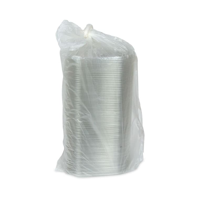 PACTIV EVERGREEN CORPORATION EarthChoice Recycled PET Container Lid, For 24 to 32 oz Container Bases, 7.37 x 7.37 x 0.83, Clear, Plastic, 300/Carton (PCTSACLD07) thumbnail 3