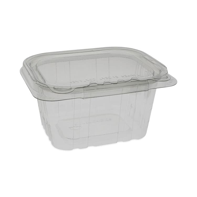 PACTIV EVERGREEN CORPORATION EarthChoice Tamper Evident Recycled Hinged Lid Deli Container, 16 oz, 5.37 x 4.5 x 2.62, Clear, Plastic, 304/Carton (PCTTEHL5X416) thumbnail 2