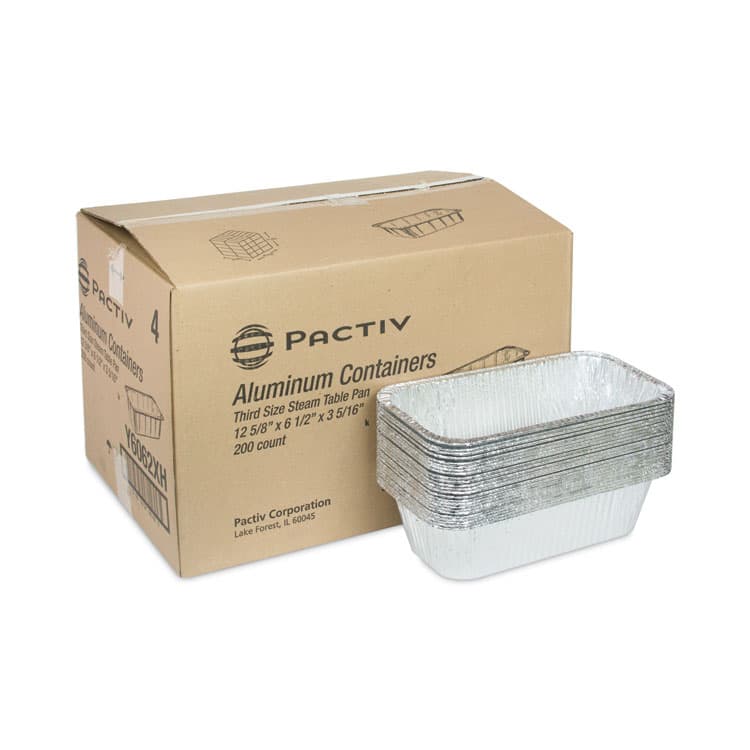 PACTIV EVERGREEN CORPORATION Aluminum Steam Table Pan, One-Third Size Deep Loaf, 3" Deep, 5.9 x 8.04, 200/Carton (PCTY6062XH) thumbnail 4