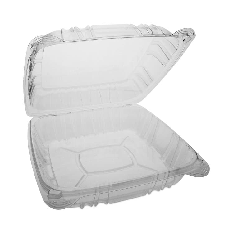 PACTIV EVERGREEN CORPORATION SENSATION SmartLock Hinged Lid Container, 9.2 x 8.9 x 3.1, Clear, Plastic, 200/Carton (PCTYCI821100000) thumbnail 2