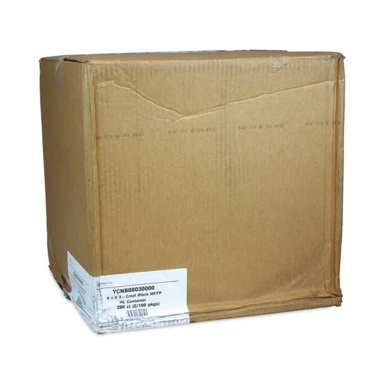 PACTIV EVERGREEN CORPORATION EarthChoice SmartLock Microwavable MFPP Hinged Lid Container, 3 Compartments, 8.35 x 8.5 x 3.1, Black, Plastic, 200/Carton (PCTYCNB08030000) thumbnail 2