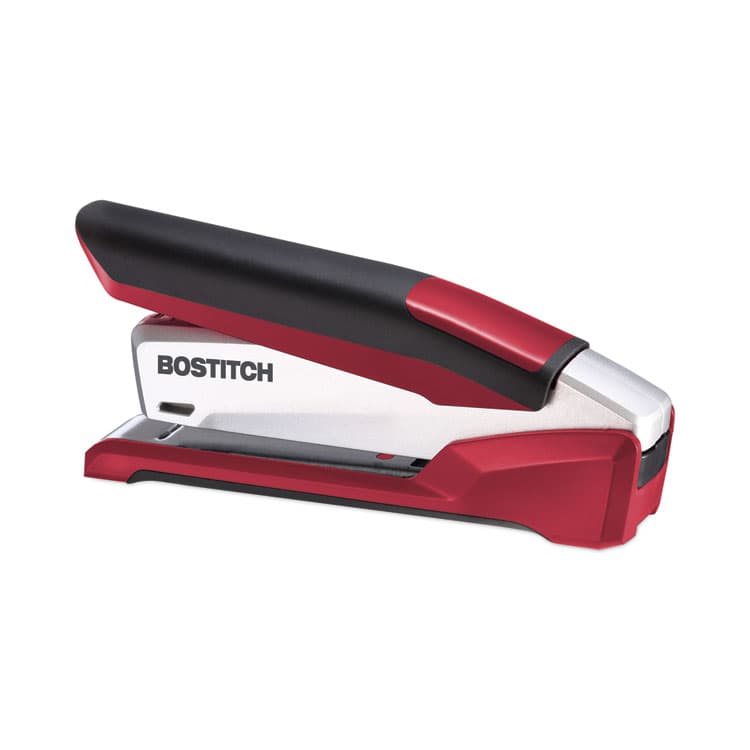 STANLEY BOSTITCH InPower One-Finger 3-in-1 Desktop Stapler, 28-Sheet Capacity, Red/Silver (ACI1117) thumbnail 4