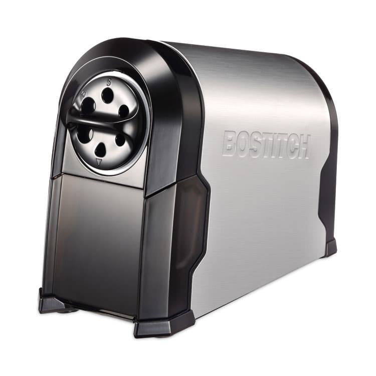 STANLEY BOSTITCH Super Pro Glow Commercial Electric Pencil Sharpener, AC-Powered, 6.13 x 10.63 x 9, Black/Silver (BOSEPS14HC)