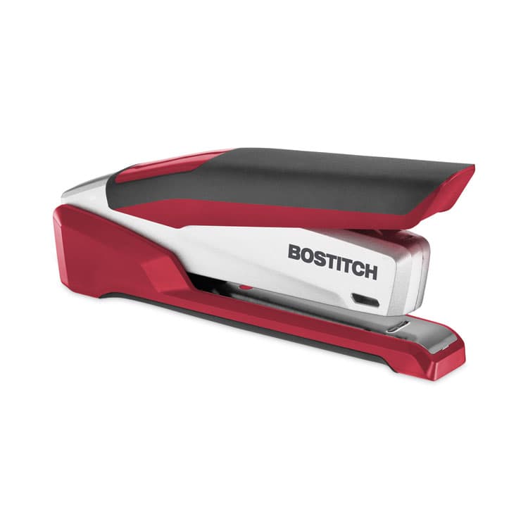 STANLEY BOSTITCH InPower One-Finger 3-in-1 Desktop Stapler, 28-Sheet Capacity, Red/Silver (ACI1117) thumbnail 2