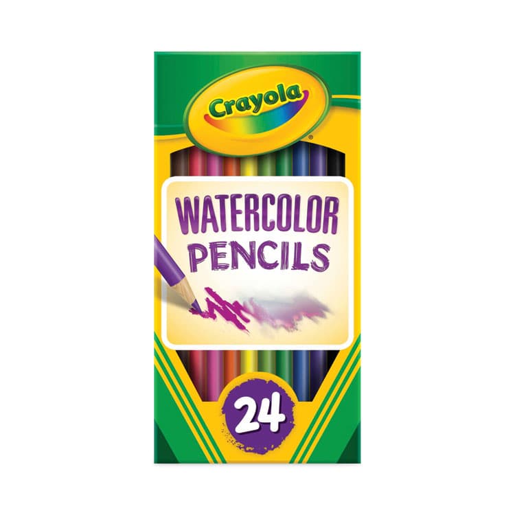 BINNEY & SMITH / CRAYOLA Watercolor Pencil Set, 3.3 mm, 2B, Assorted Lead and Barrel Colors, 24/Pack (CYO684304)
