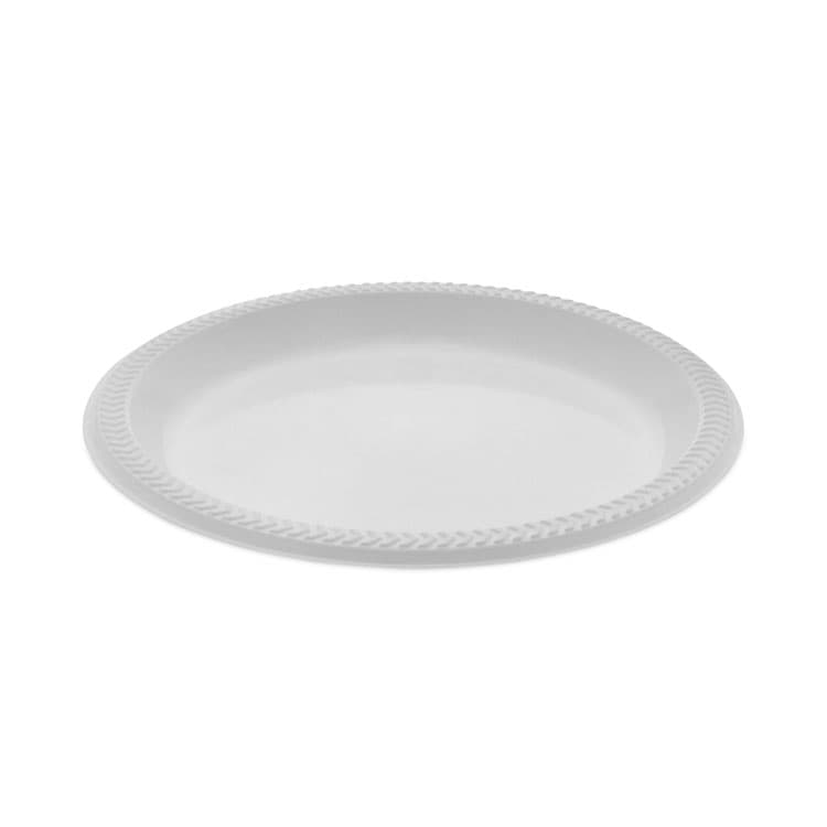 PACTIV EVERGREEN CORPORATION Meadoware Impact Plastic Dinnerware, Plate, 8.88" dia, White, 400/Carton (PCTYMI9)