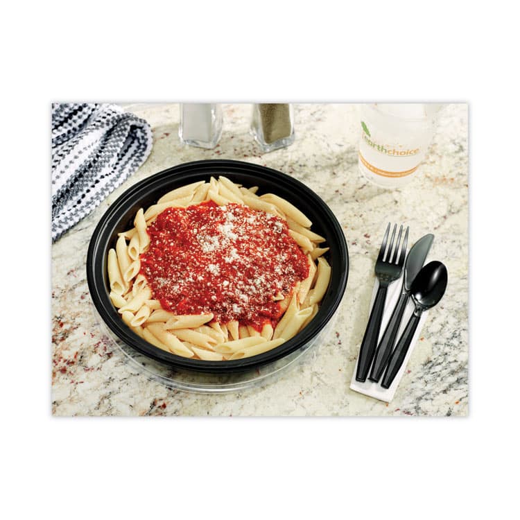 PACTIV EVERGREEN CORPORATION Meadoware Cutlery, Medium Heavyweight Soup Spoon, Plastic, Black, 1,000/Carton (PCTYMWSSE) thumbnail 3