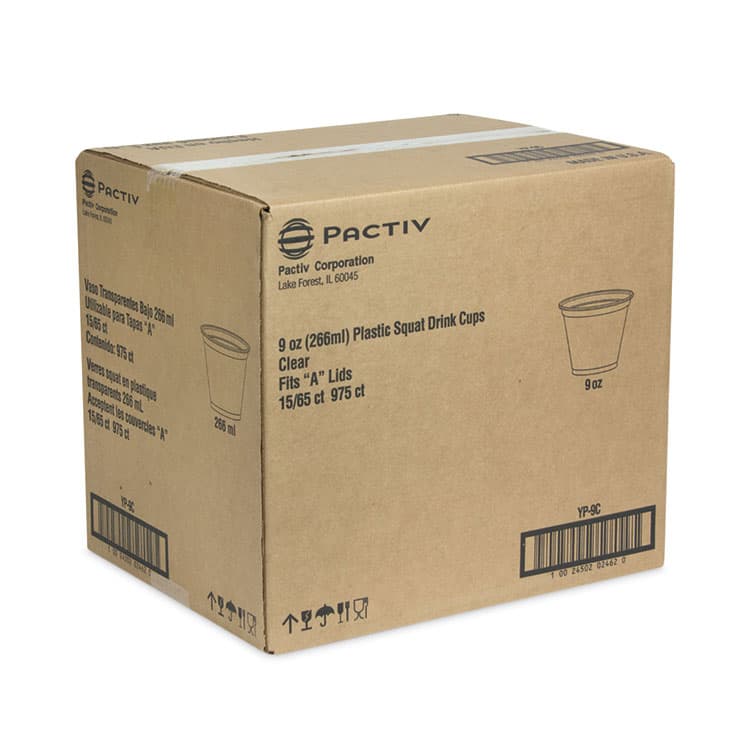 PACTIV EVERGREEN CORPORATION EarthChoice Recycled Clear Plastic Cold Cups, 9 oz, Clear, 975/Carton (PCTYP9C) thumbnail 2
