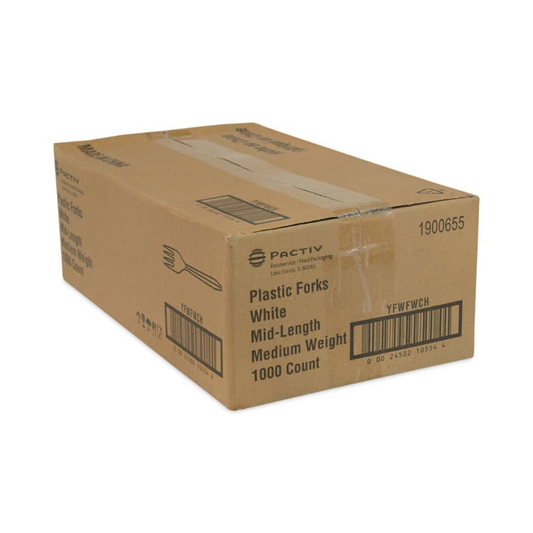 PACTIV EVERGREEN CORPORATION Fieldware Cutlery, Mediumweight Fork, Plastic, White, 1,000/Carton (PCTYFWFWCH) thumbnail 2