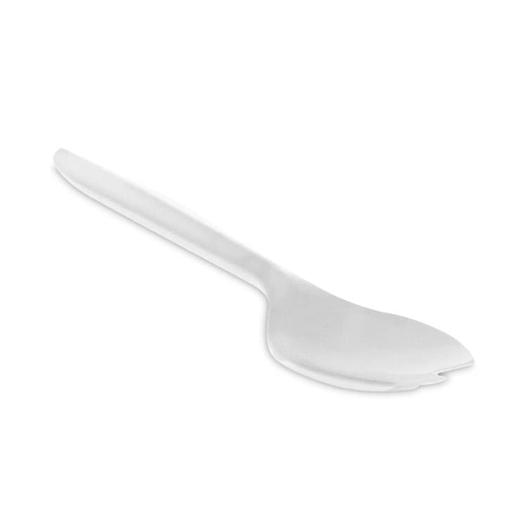 PACTIV EVERGREEN CORPORATION Fieldware Cutlery, Mediumweight Spork, Plastic, White, 1,000/Carton (PCTYFWQWCH)