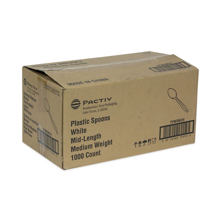 PACTIV EVERGREEN CORPORATION Fieldware Cutlery, Mediumweight Spoon, Plastic, White, 1,000/Carton (PCTYFWSWCH) thumbnail 2