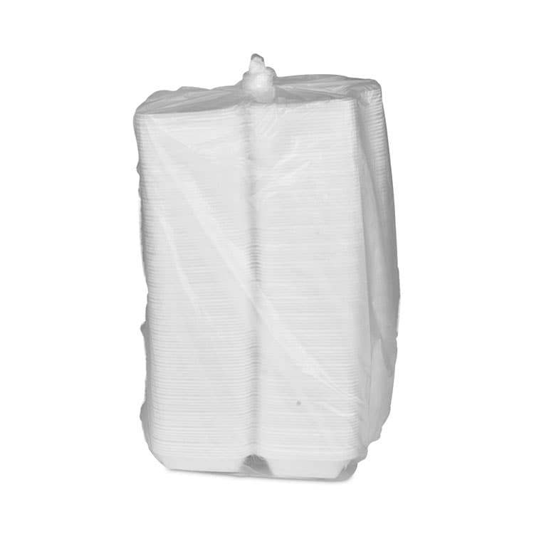 PACTIV EVERGREEN CORPORATION SmartLock Foam Hinged Lid Container, Medium, 8.8 x 5.5 x 3, White, 220/Carton (PCTYHLW01880000) thumbnail 3